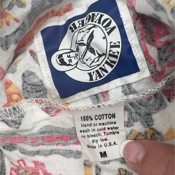 Crazy 1980s Print Baggy Joggers 100% Cotton‎ Made in the USA Hawaiian Print Sz M - Picture 8 of 9